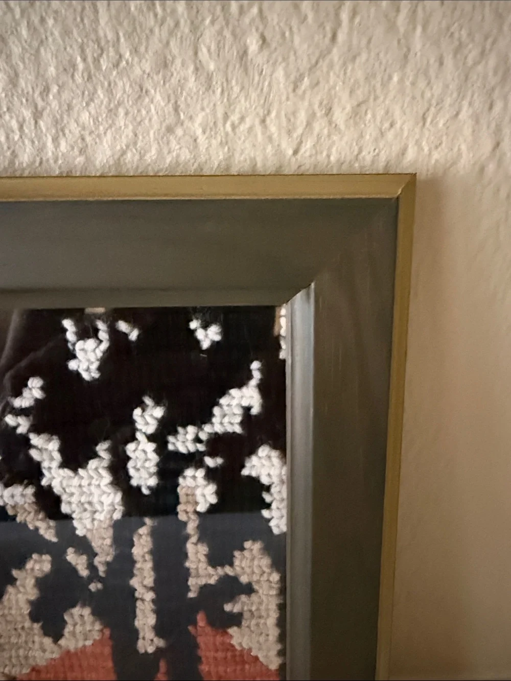 Vintage Woodland Lodge Style Yarn Art in IKEA Frame